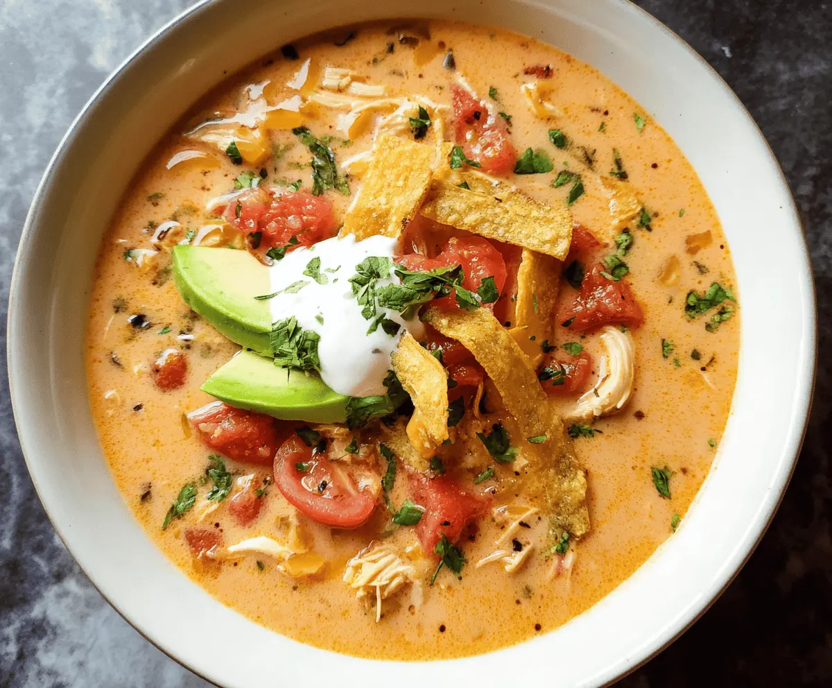 Creamy Chicken Tortilla Soup Recipe for Cozy Meals