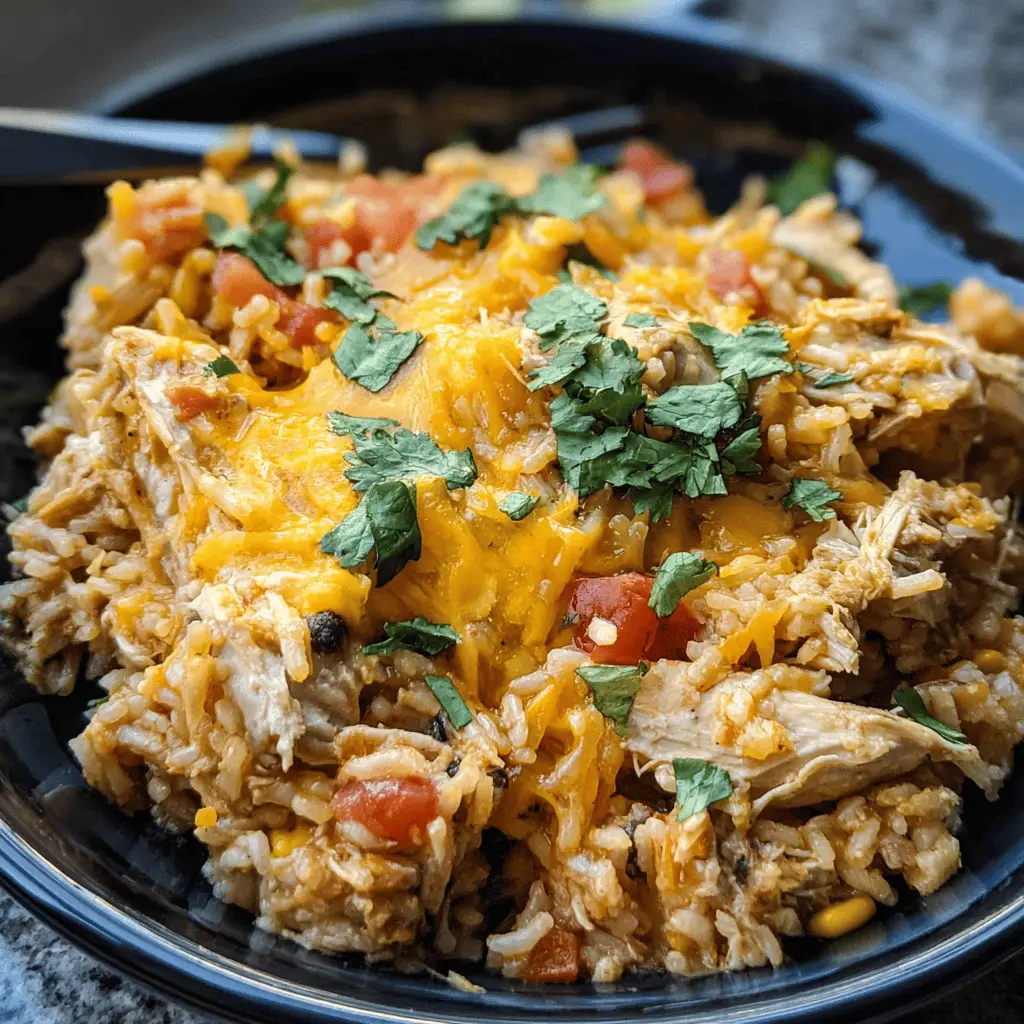 Easy Southwest Crock Pot Chicken and Rice Recipe