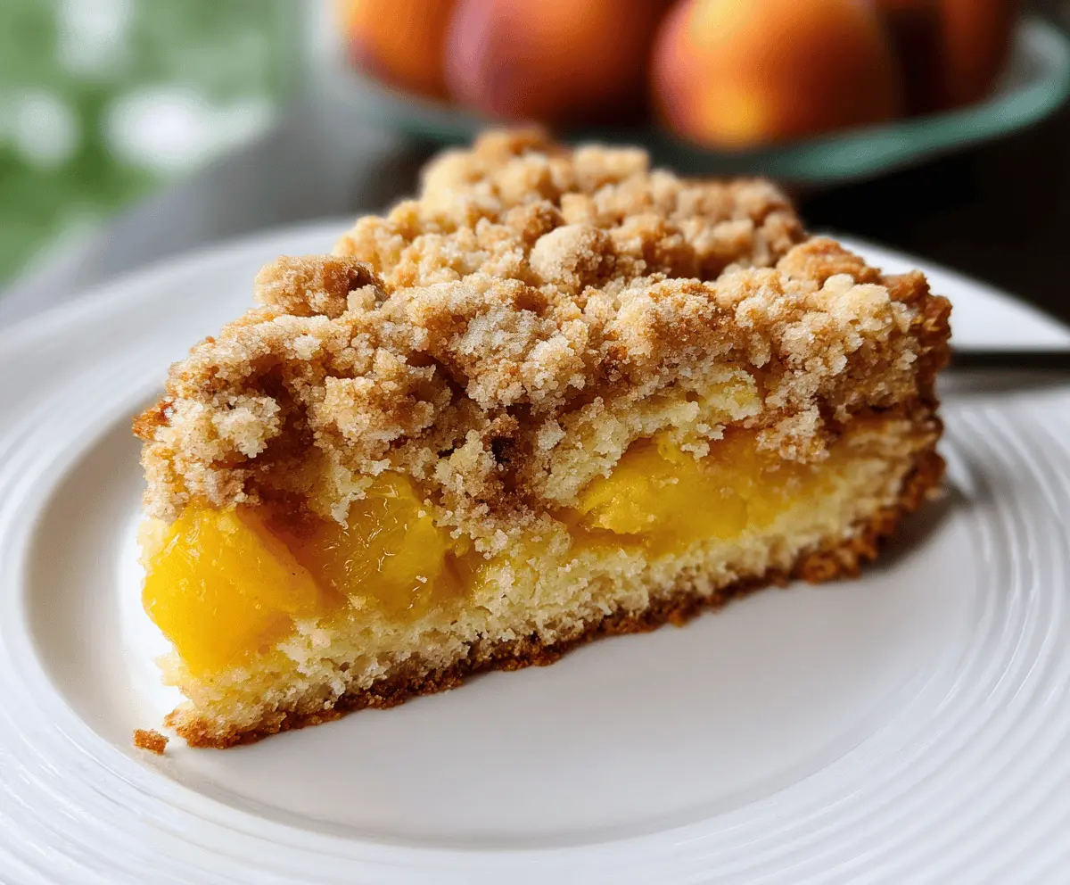 Southern Peach Crumb Cake Recipe for Easy Dessert