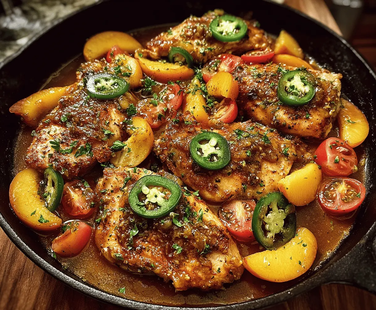 Spicy Jalapeno Peach Chicken Recipe