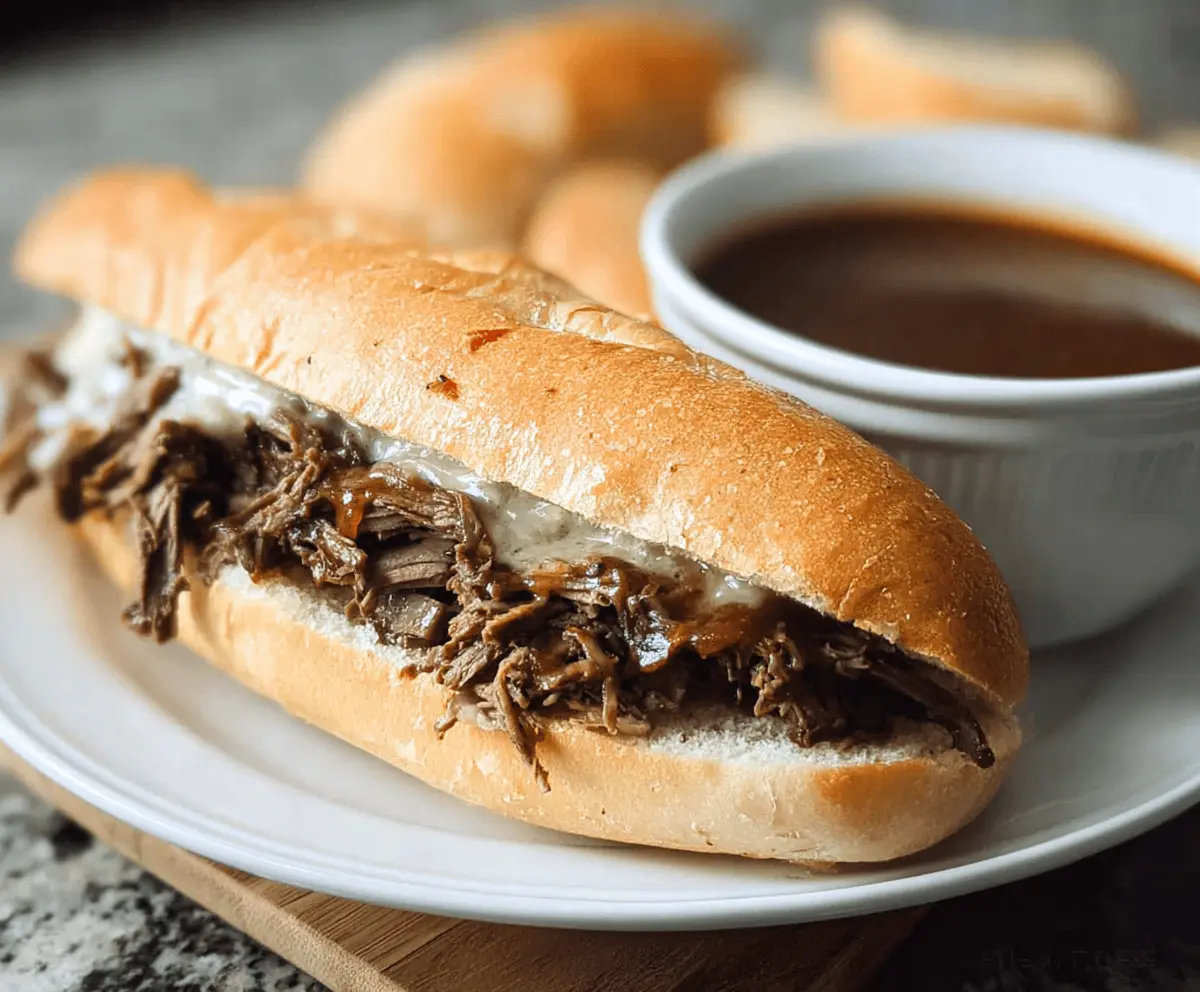 Easy Crockpot French Dip Sandwiches Recipe