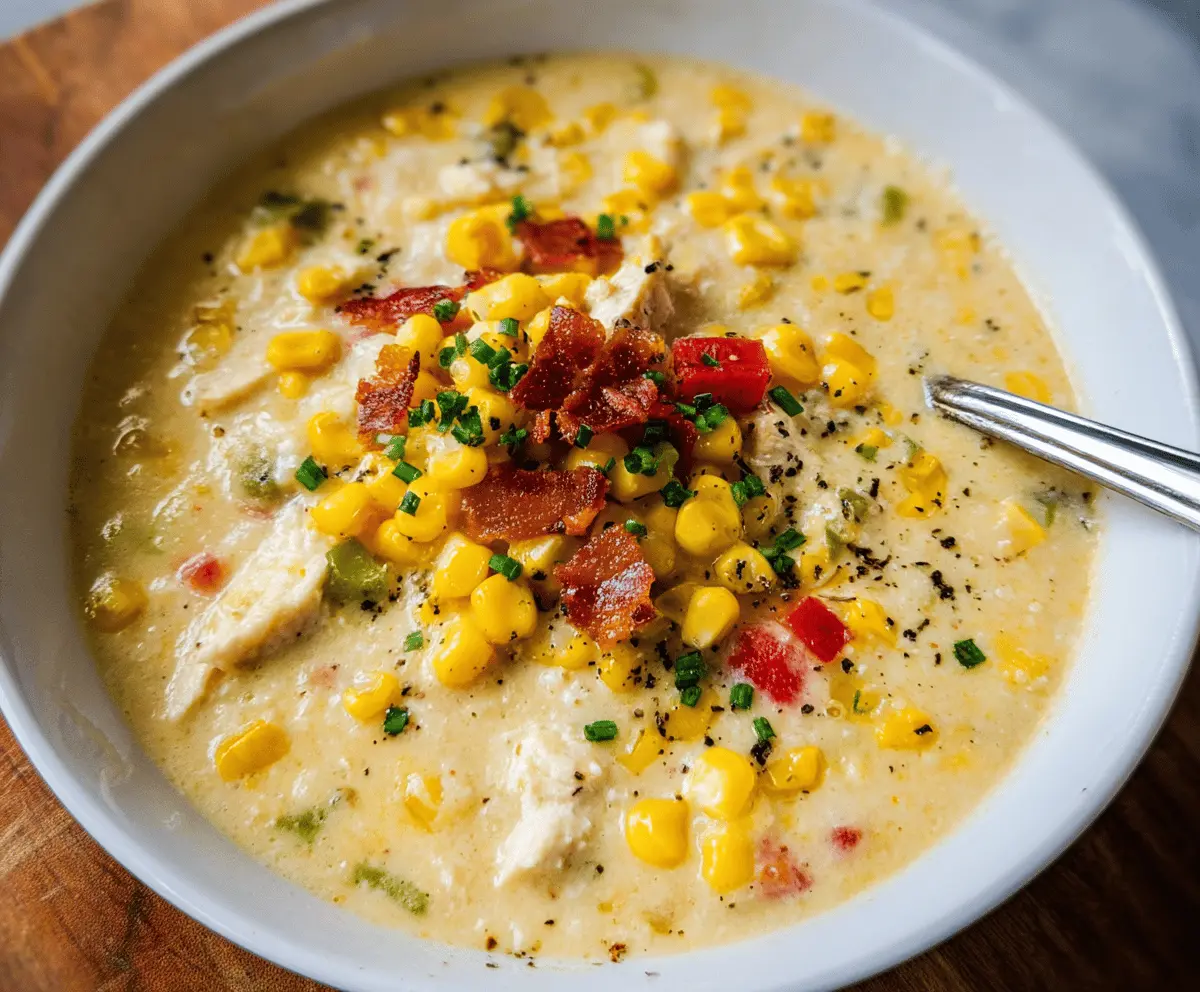 Easy Crockpot Chicken Corn Chowder Recipe