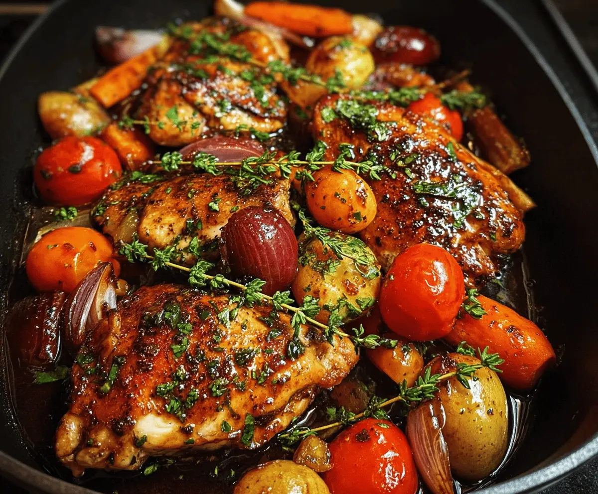 Easy One Pan Balsamic Chicken Dinner