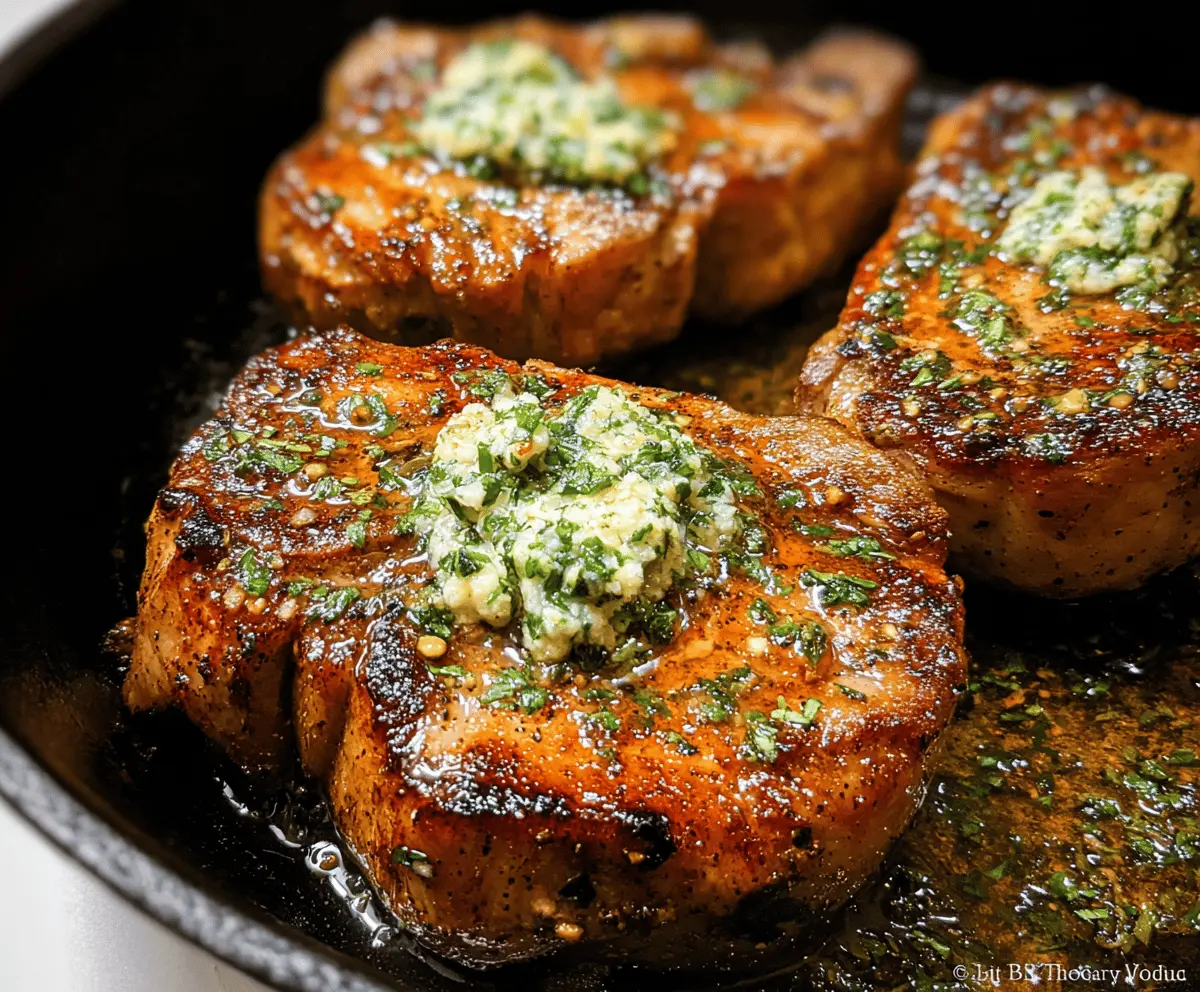 Garlic Butter Pork Chops Pan Seared to Perfection