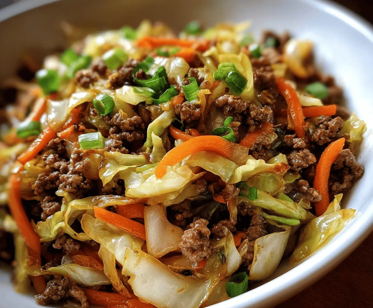 Easy Chinese Ground Beef and Cabbage Stir-Fry Recipe