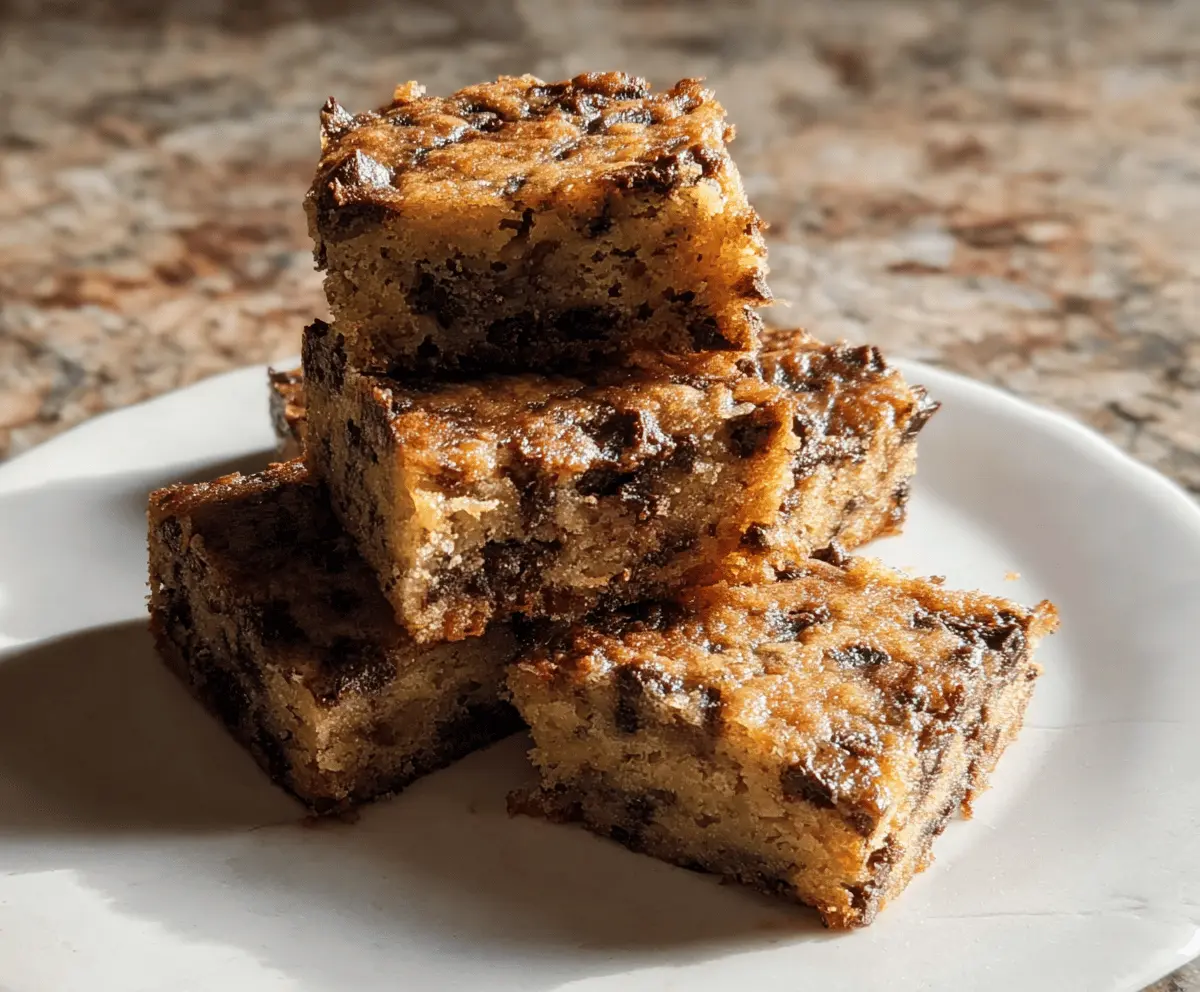 Easy Chocolate Chip Banana Bars Recipe