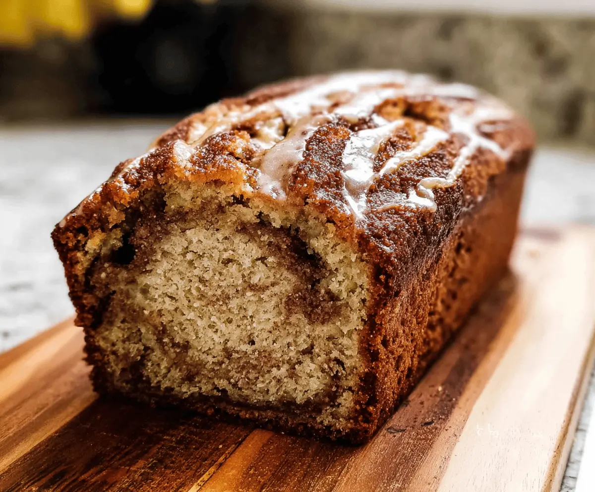 Easy Homemade Cinnamon Swirl Banana Bread Recipe
