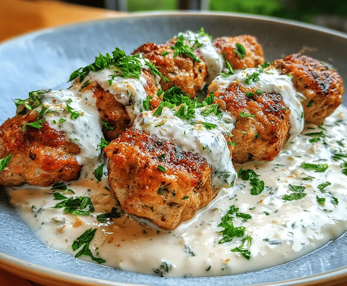 Creamy Garlic Yogurt Chicken Kofta Recipe