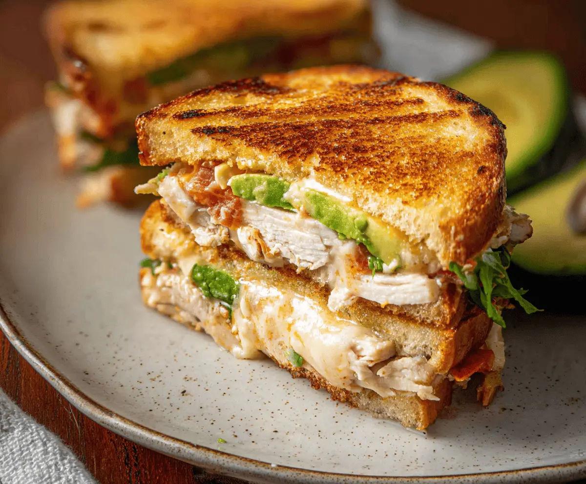 Easy Chicken Avocado Melt Sandwich Recipe