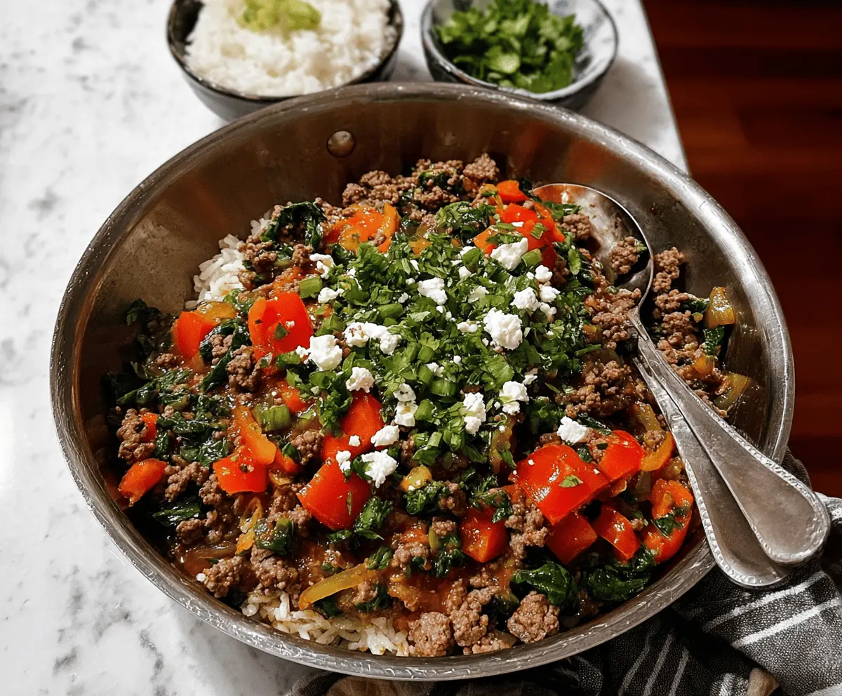 Easy Mediterranean Ground Beef Stir Fry Recipe