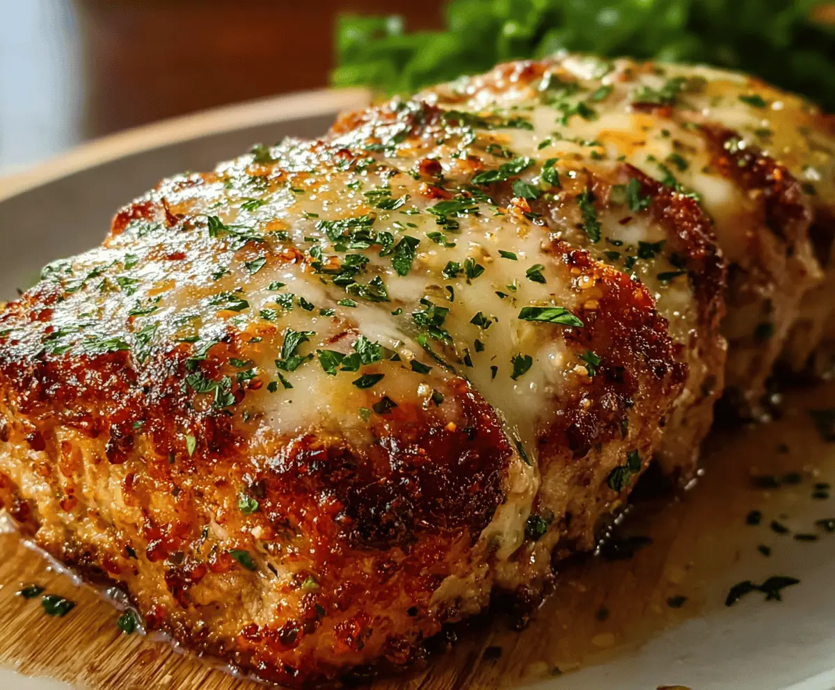 Garlic Parmesan Chicken Meatloaf Recipe