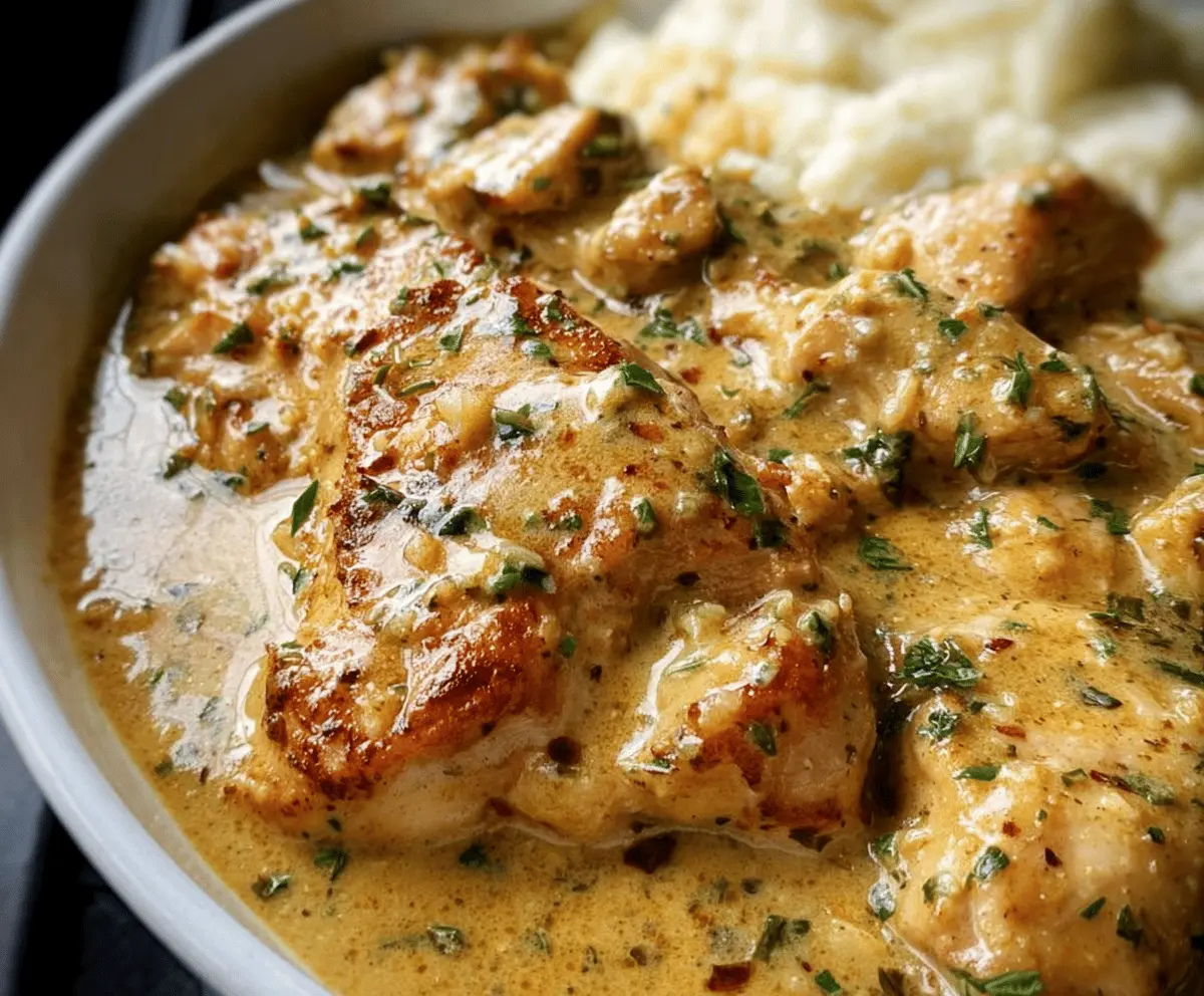 Easy Creamy Garlic Chicken Recipe
