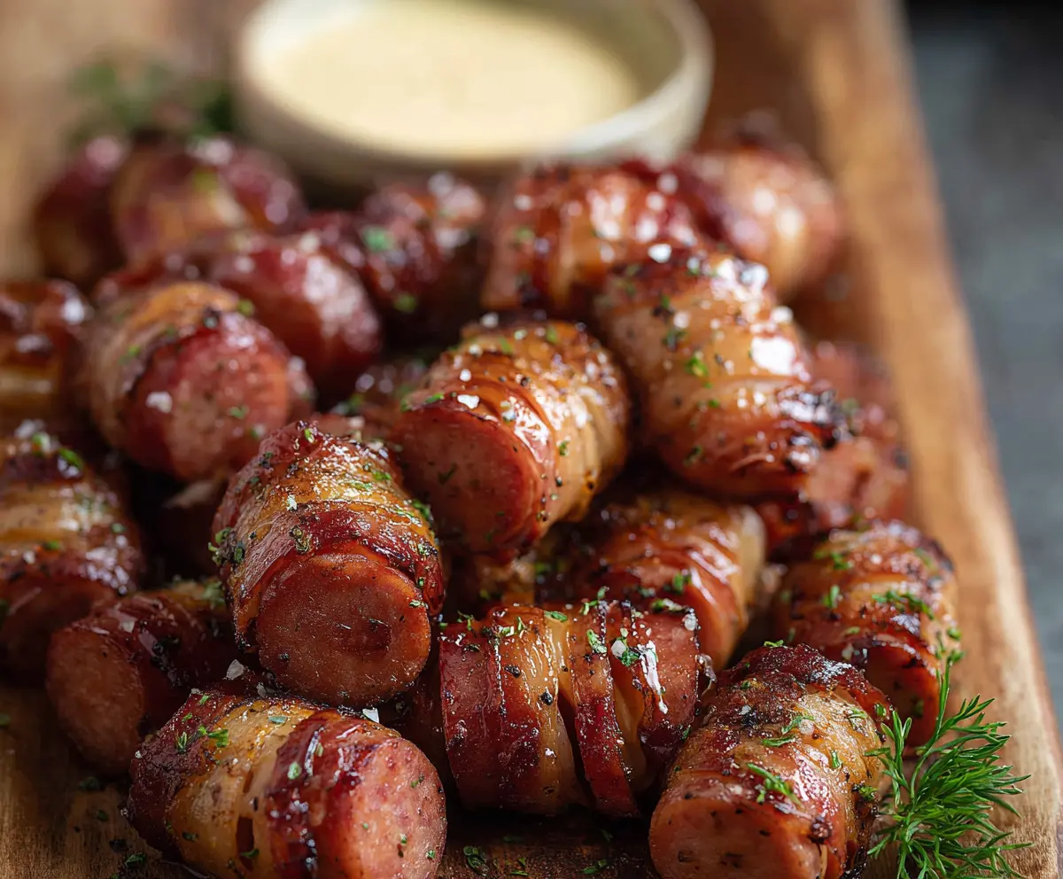 Delicious Hasselback Kielbasa Bites with crispy edges and savory filling, perfect for appetizer or snack.