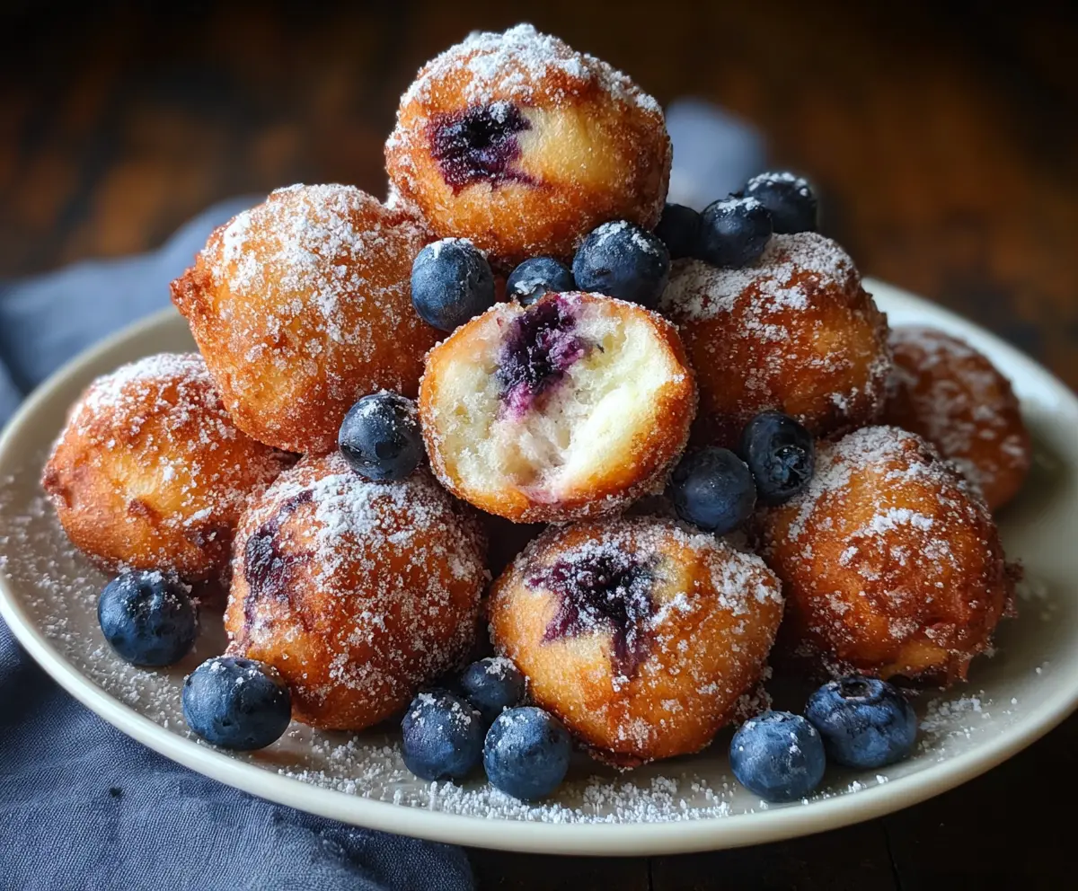 Delicious air fryer blueberry and cottage cheese donut holes, perfect for a healthy snack or breakfast.