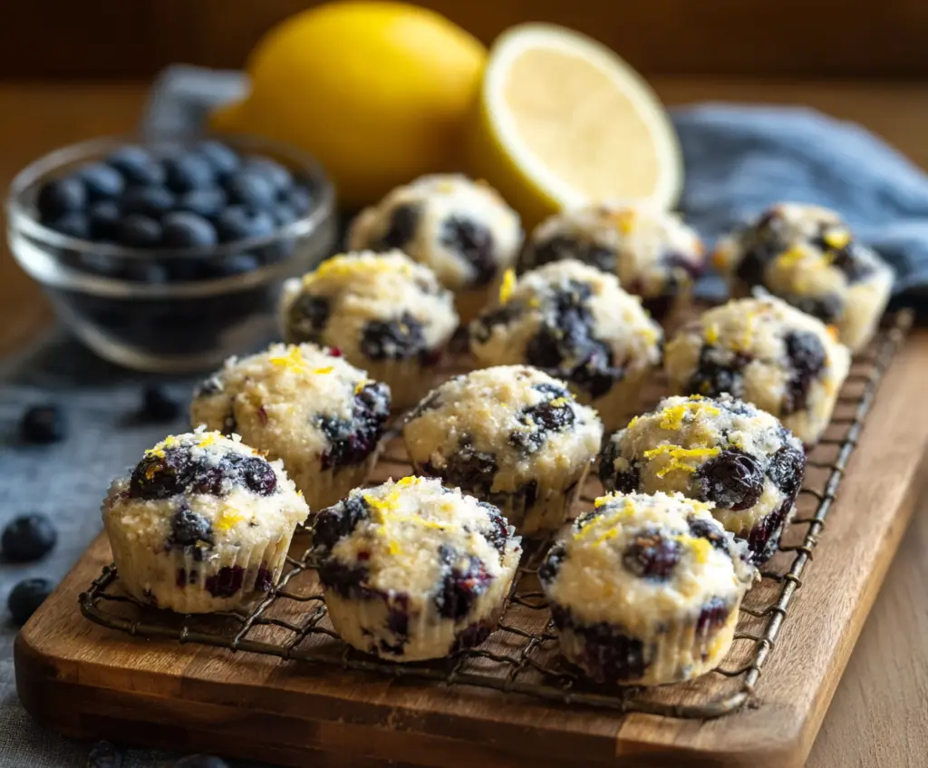 Delicious blueberry and lemon zest cottage cheese bites on a white plate, perfect for healthy snacking.