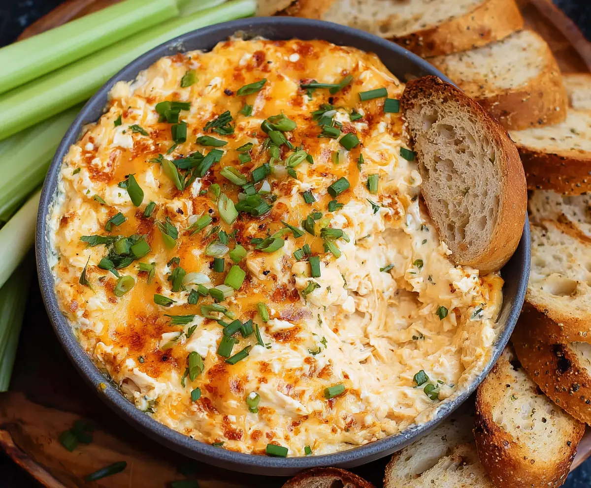Delicious Crock Pot Chicken Dip served in a bowl with chips for dipping.
