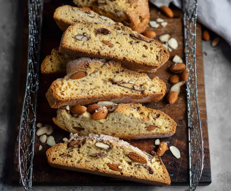Sourdough Discard Toasted Almond Biscotti