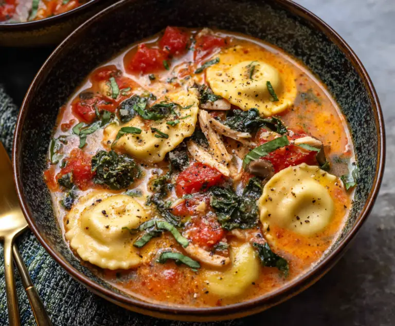 Tuscan Ravioli Soup