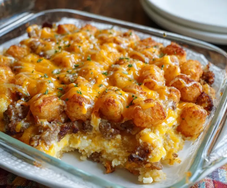 Tater Tot Sausage Breakfast Casserole