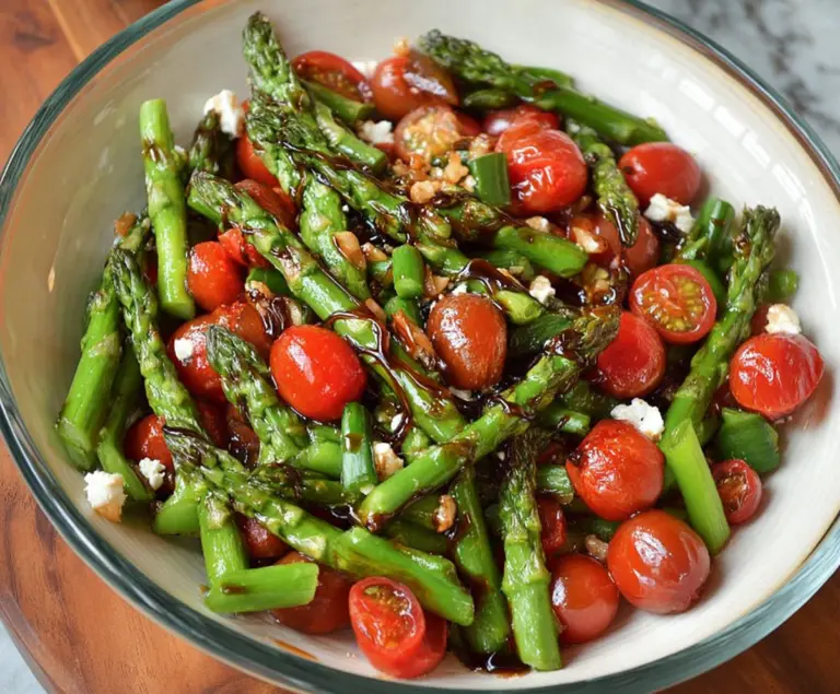 Balsamic Asparagus Tomato Salad