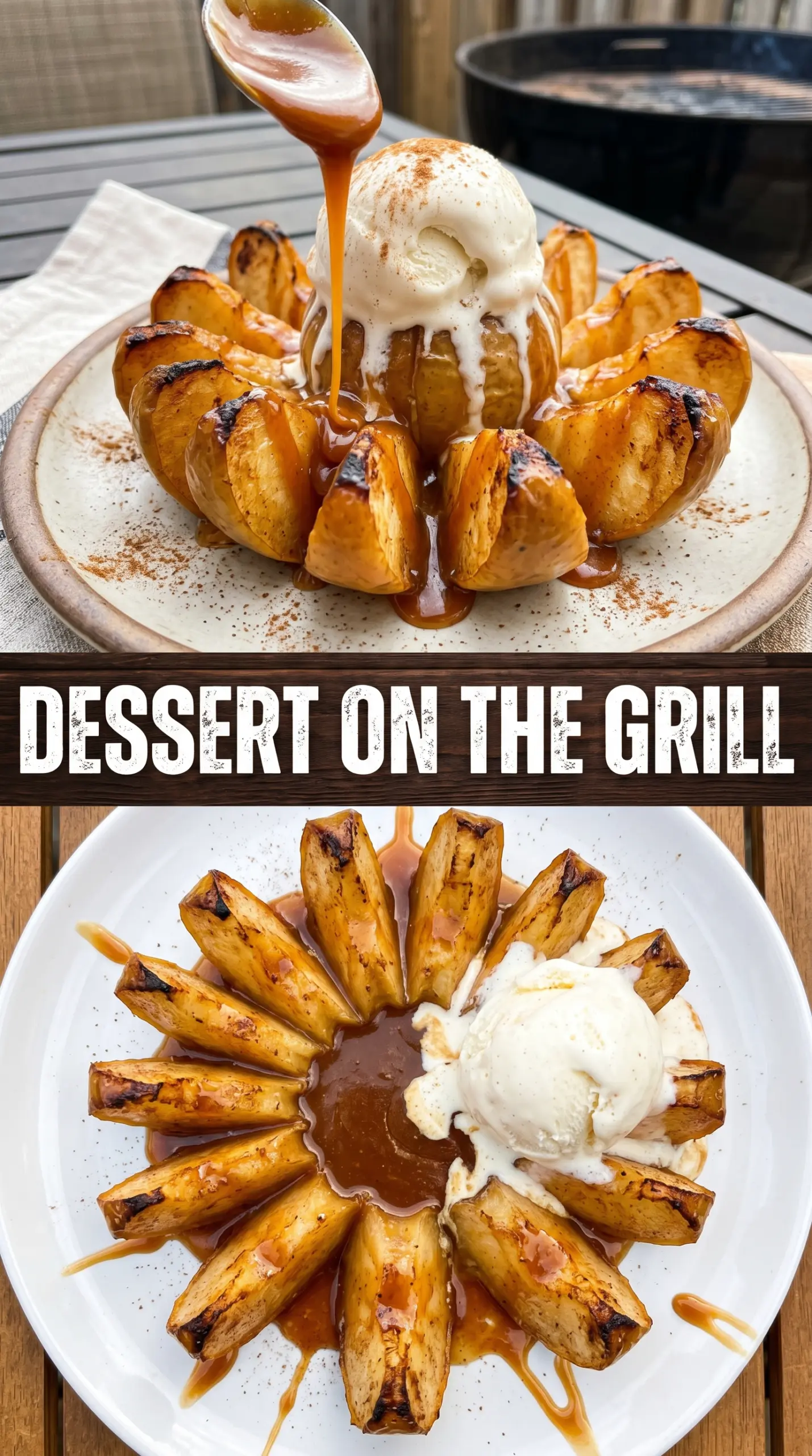 Bloomin' Grilled Apples cinnamon butter caramelized dessert