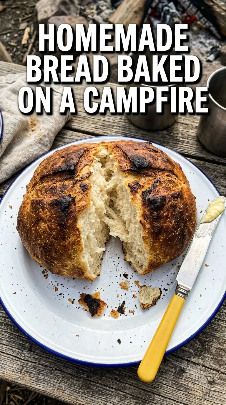 Campfire Bread golden spiral, fluffy interior