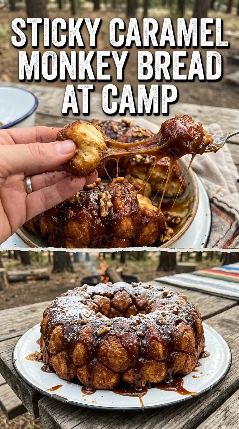 Campfire Monkey Bread golden cinnamon sugar