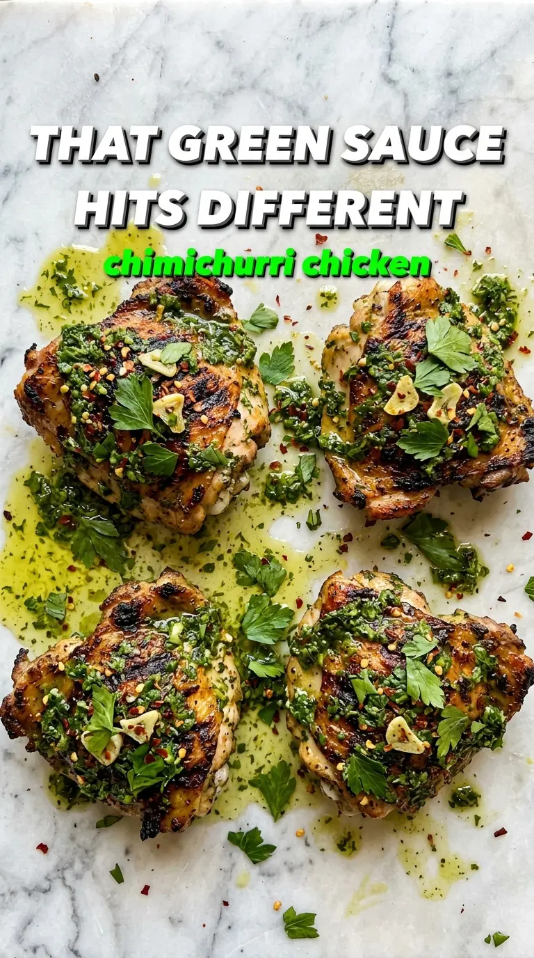 Chimichurri Chicken Thighs fresh herb sauce grilled thighs