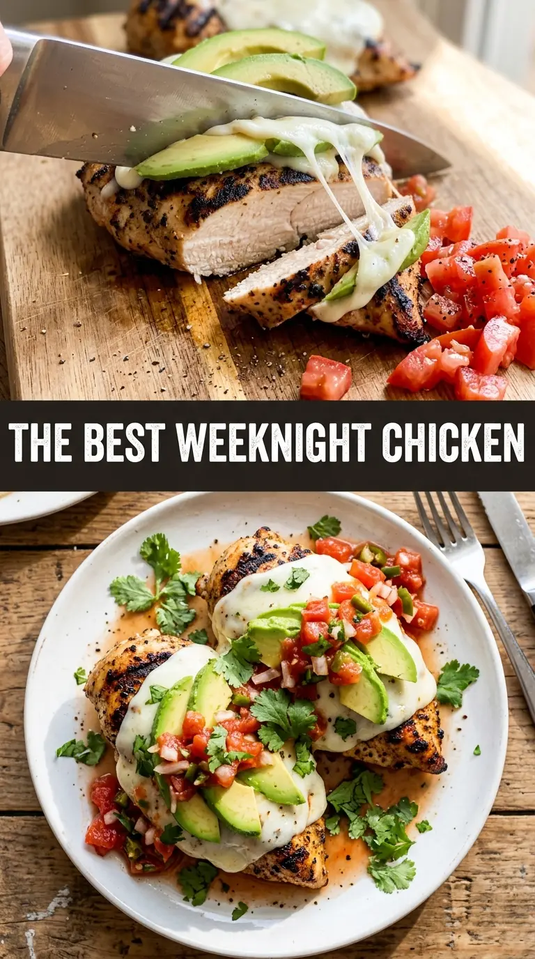 Grilled California Avocado Chicken fresh, creamy, grilled