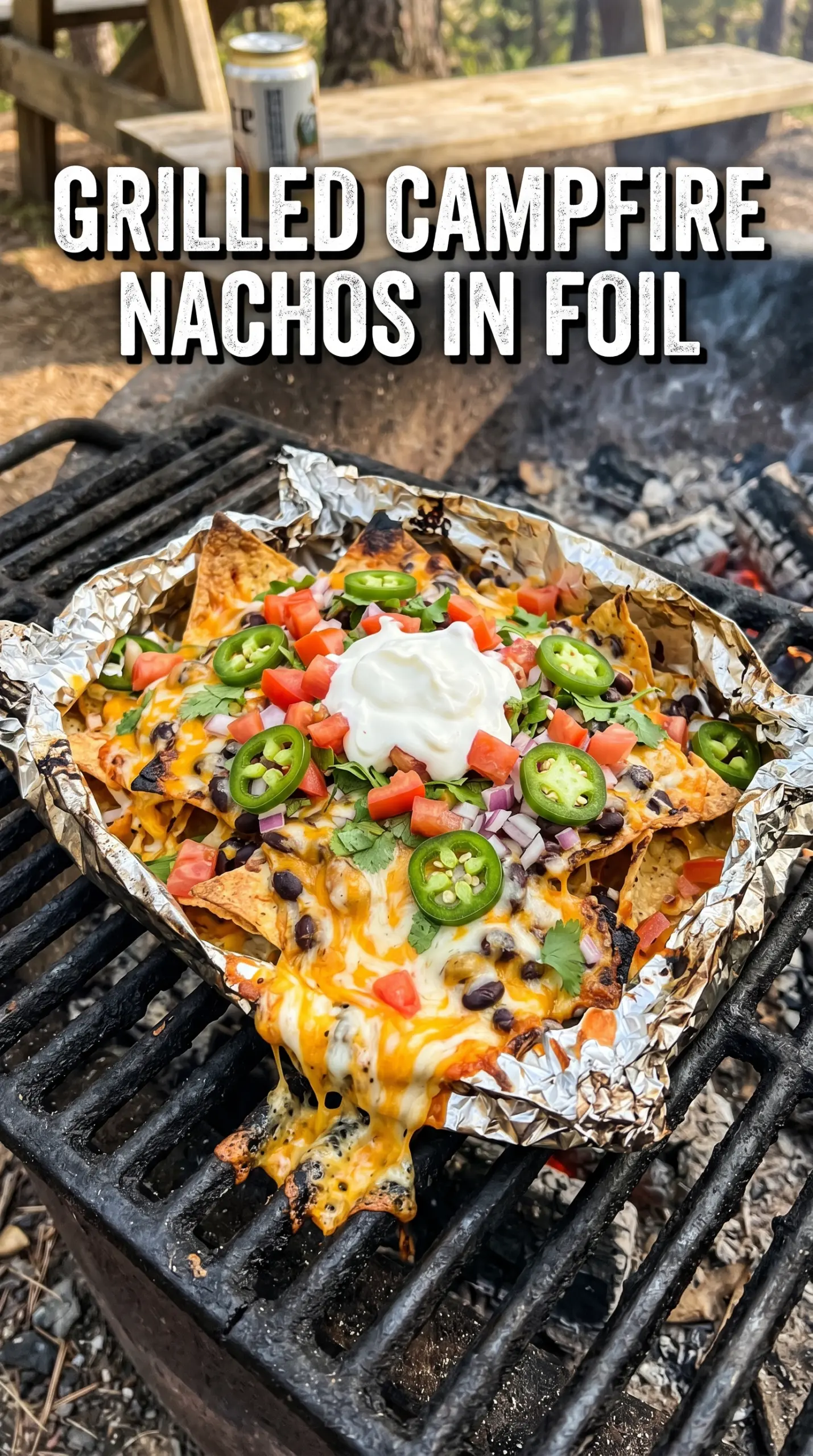 Campfire foil packet dinner with vegetables