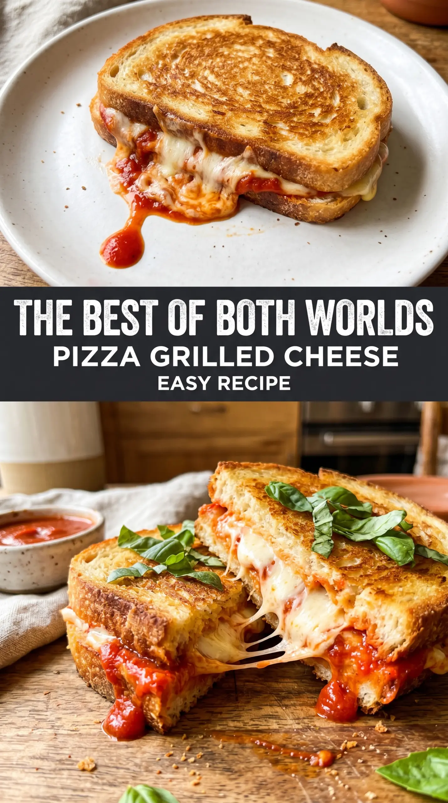 Pizza Grilled Cheese crispy melty pepperoni