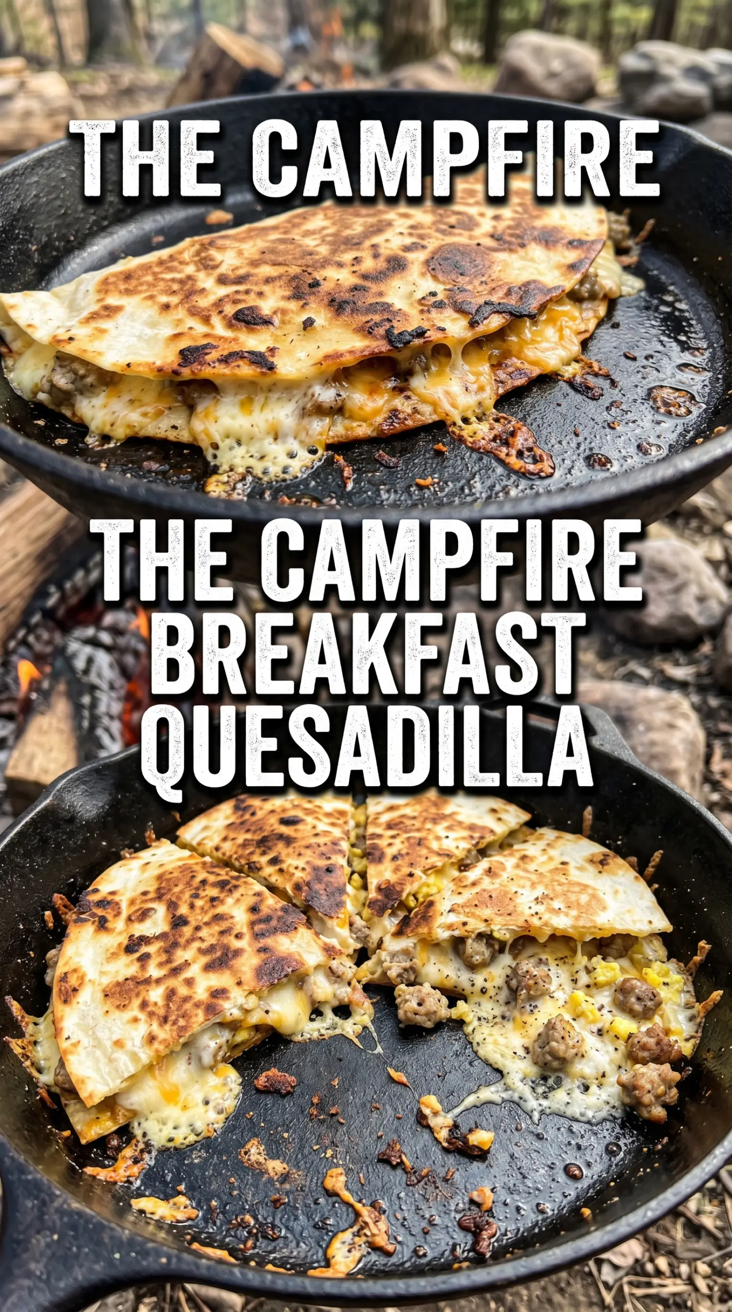 Sausage & Egg Breakfast Quesadilla cheesy savory breakfast