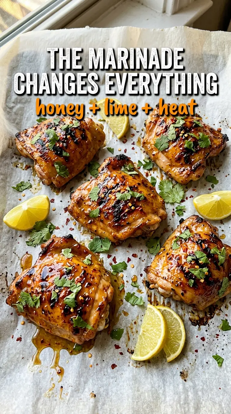 Spicy Honey-Lime Chicken sticky charred chicken