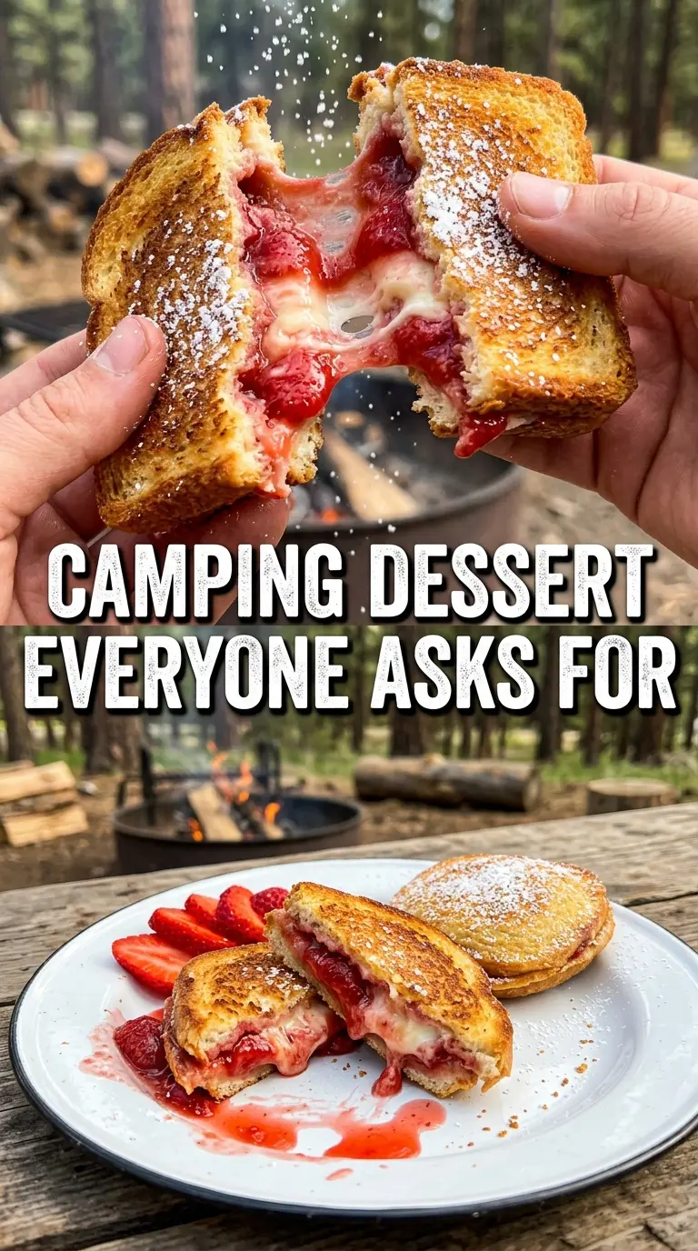 Strawberry Cheesecake Pudgy Pie golden toasted creamy strawberry
