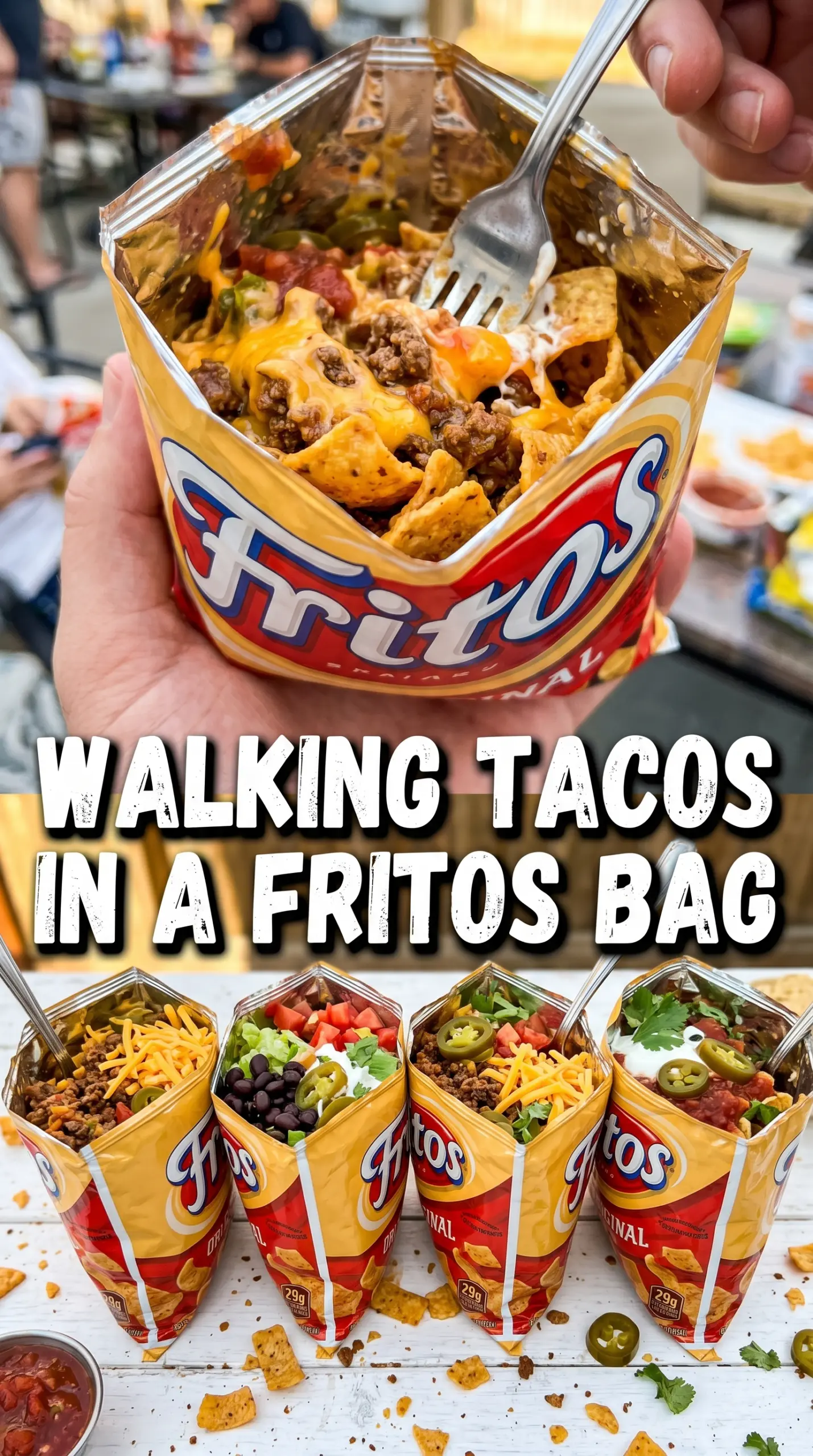 Taco Salad In A Bag crunchy layered toppings