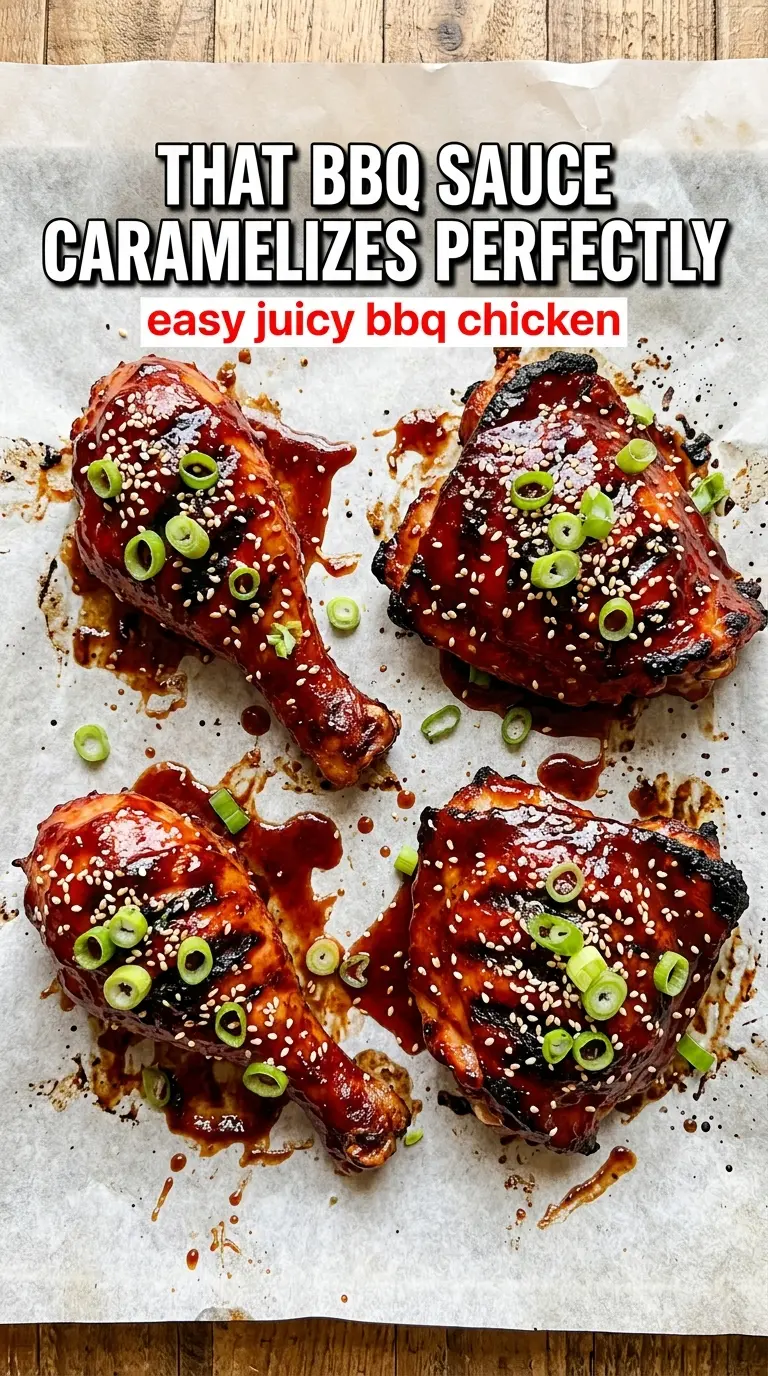Easy Juicy BBQ Chicken smoky glazed chicken