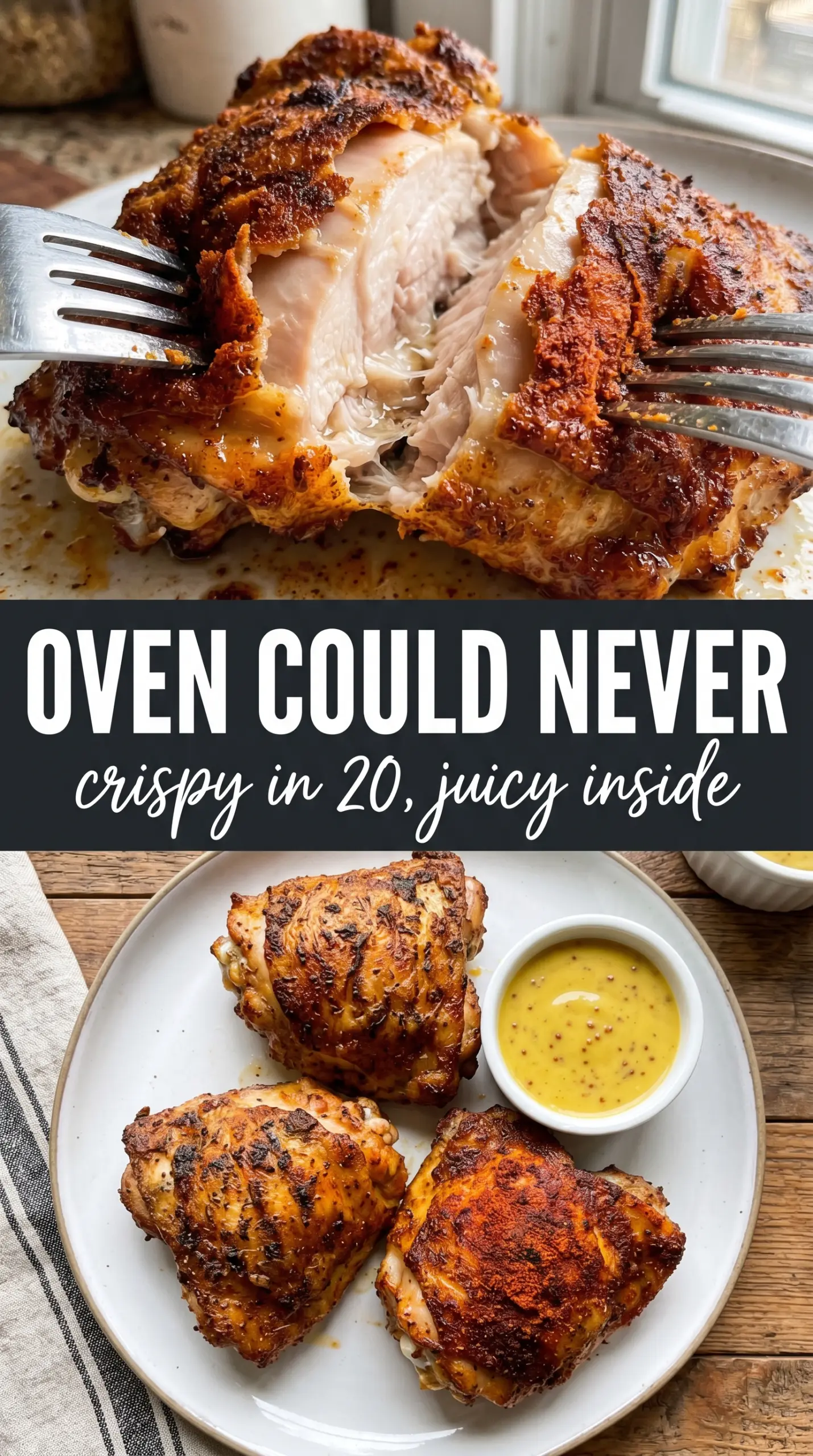 Air Fryer Chicken Thighs crispy golden juicy