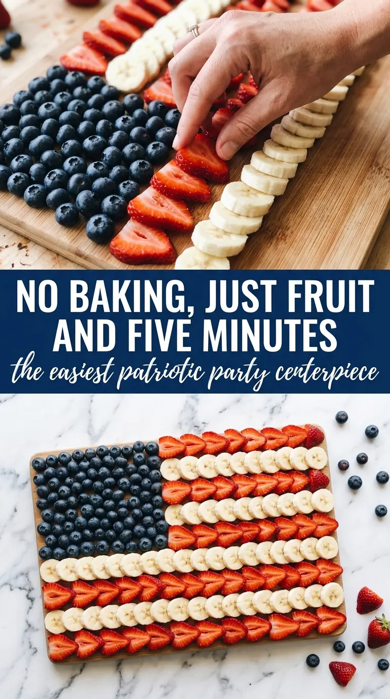 American Flag Fruit Platter patriotic fruit tray red white blue