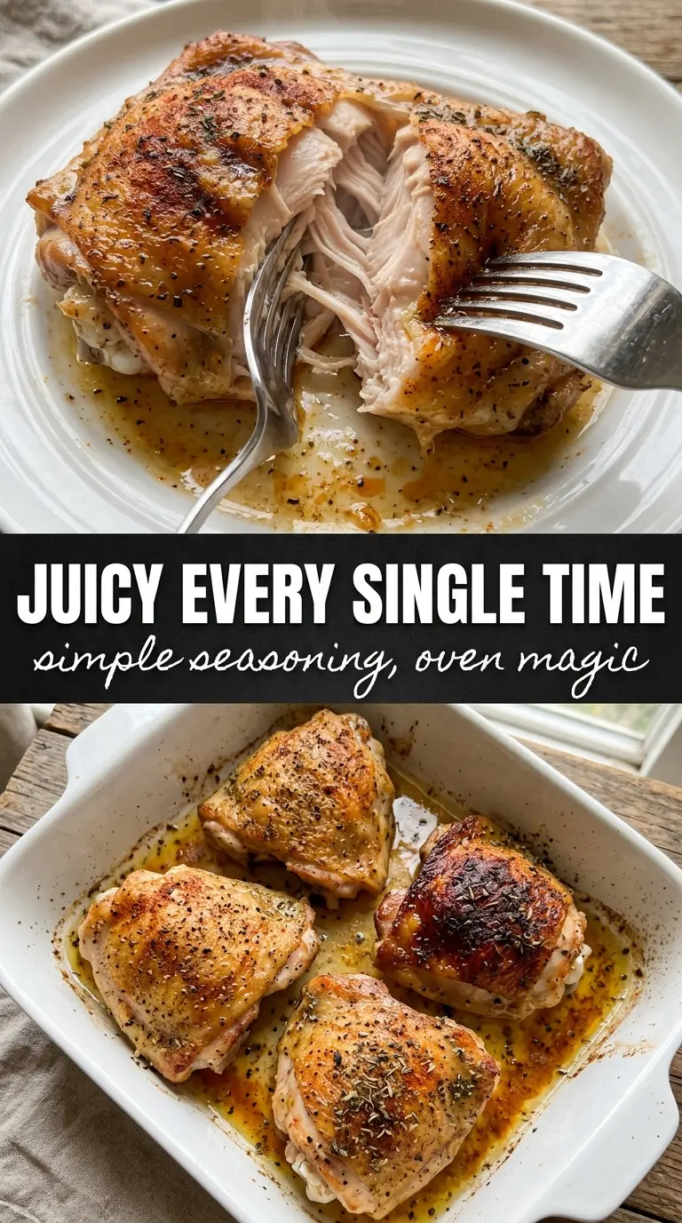 Baked Chicken Thighs crispy juicy golden