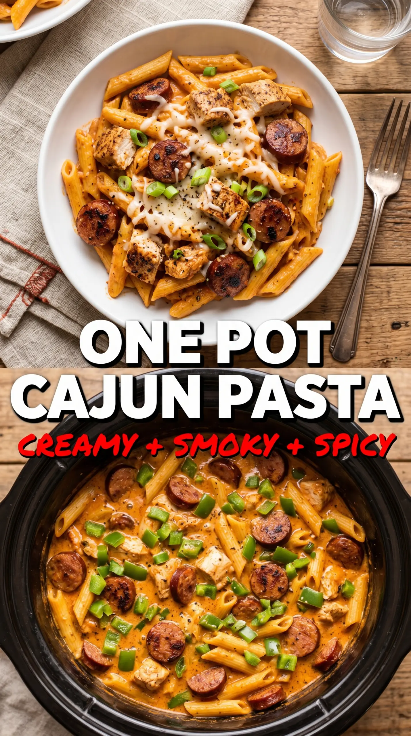 Crock Pot Creamy Cajun Chicken Pasta creamy Cajun chicken pasta