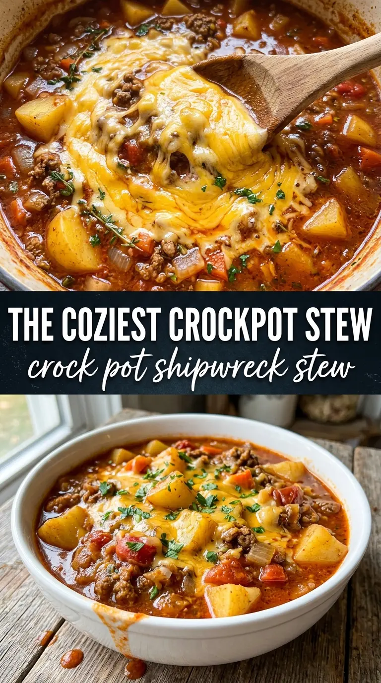 Crock Pot Shipwreck Stew layered, hearty, smoky
