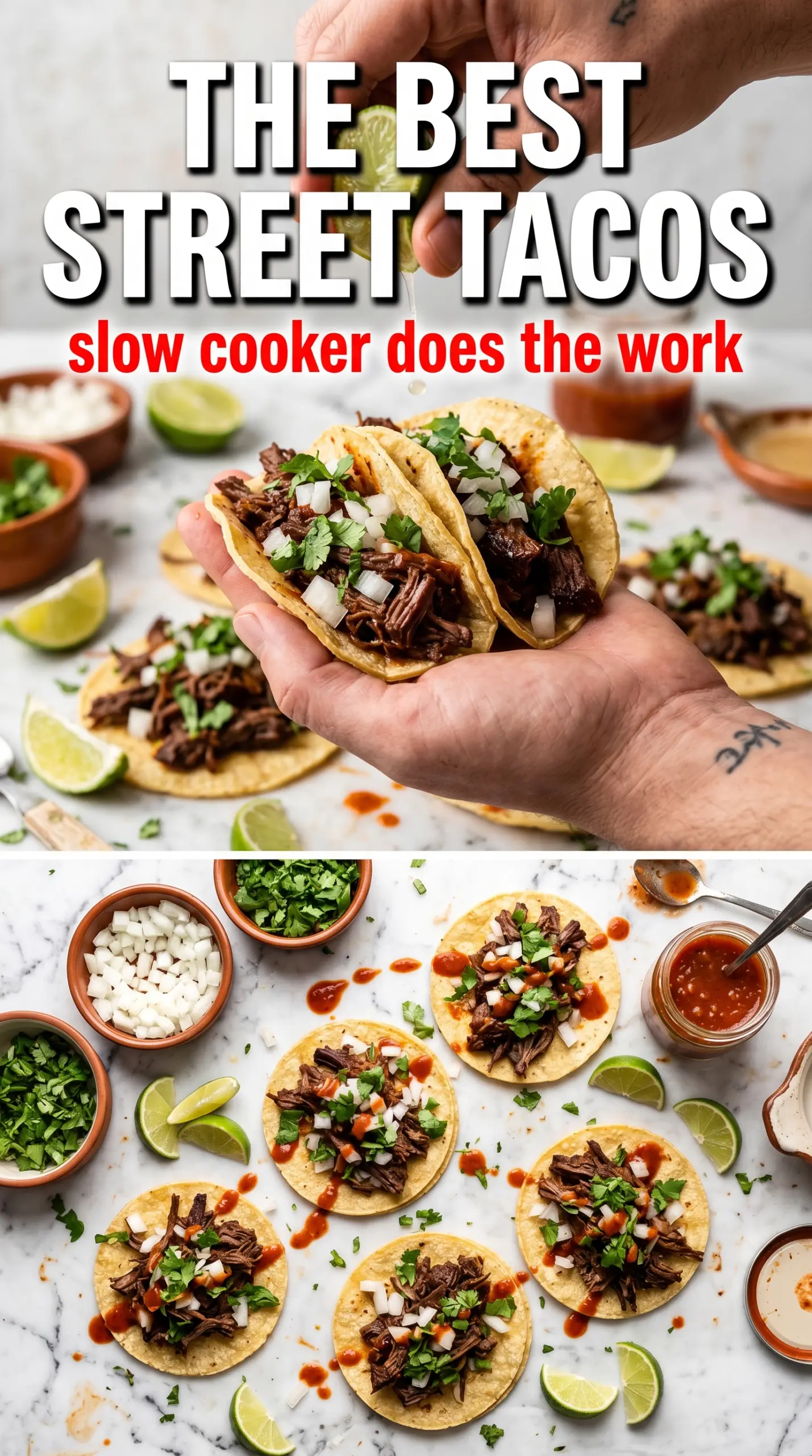 Crock Pot Street Tacos smoky shredded beef
