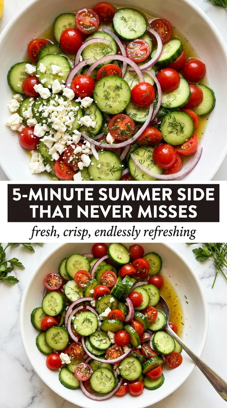 Cucumber Tomato Salad crisp, tangy, fresh