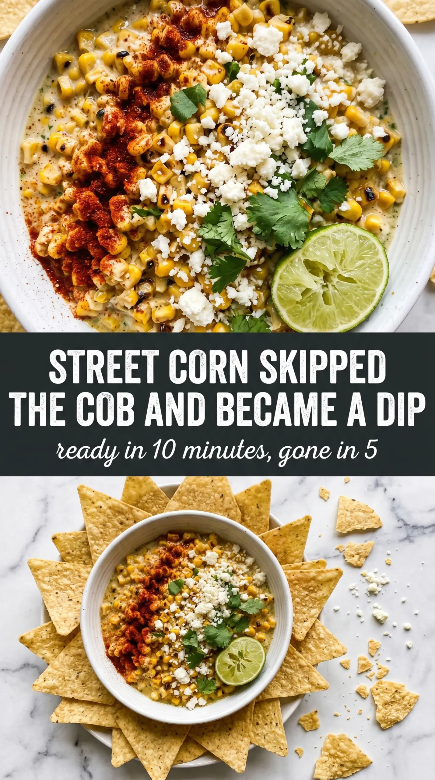 Mexican corn dip creamy charred skillet