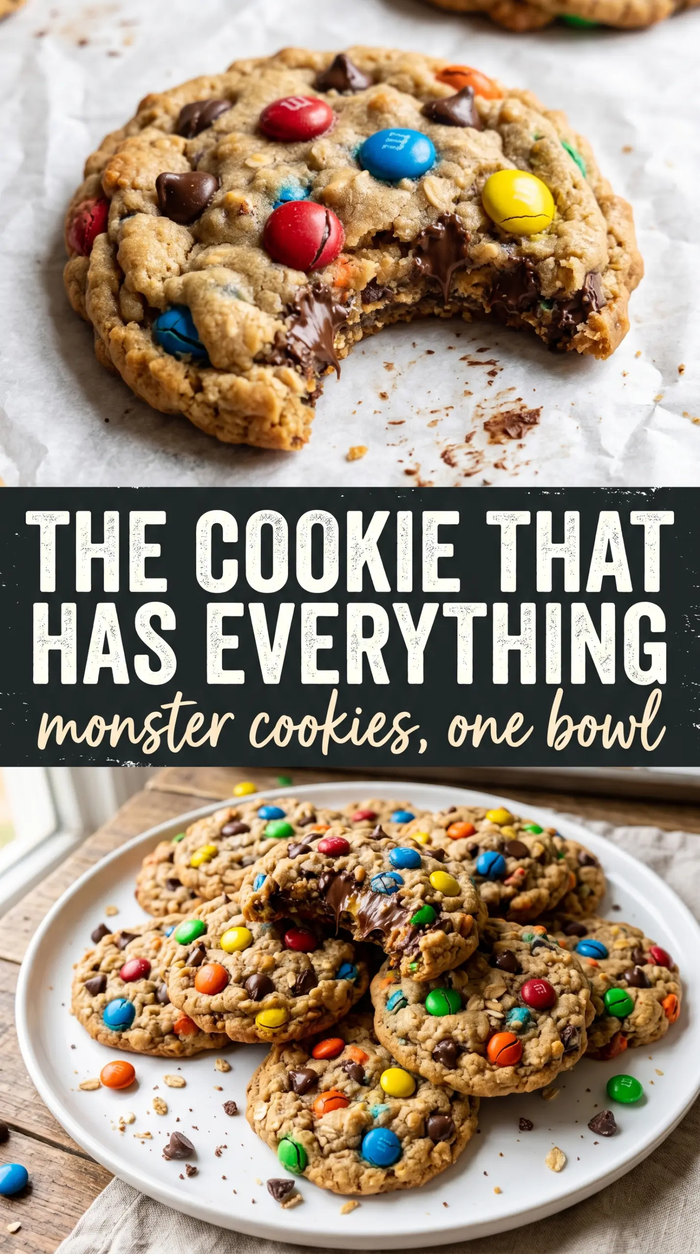 Monster Cookies colorful chewy peanut butter