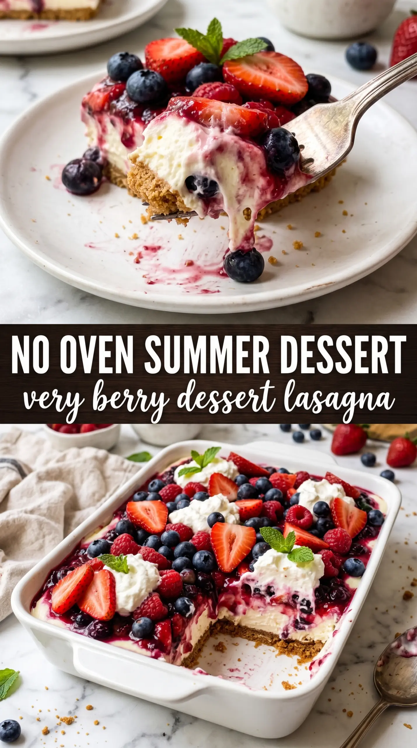 Very Berry Dessert Lasagna layered berry dessert