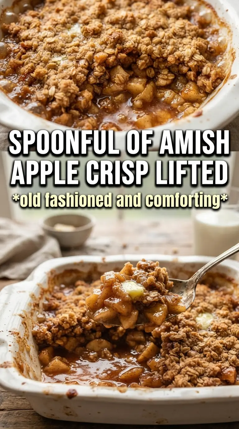 Amish apple crisp caramelized oat crumble