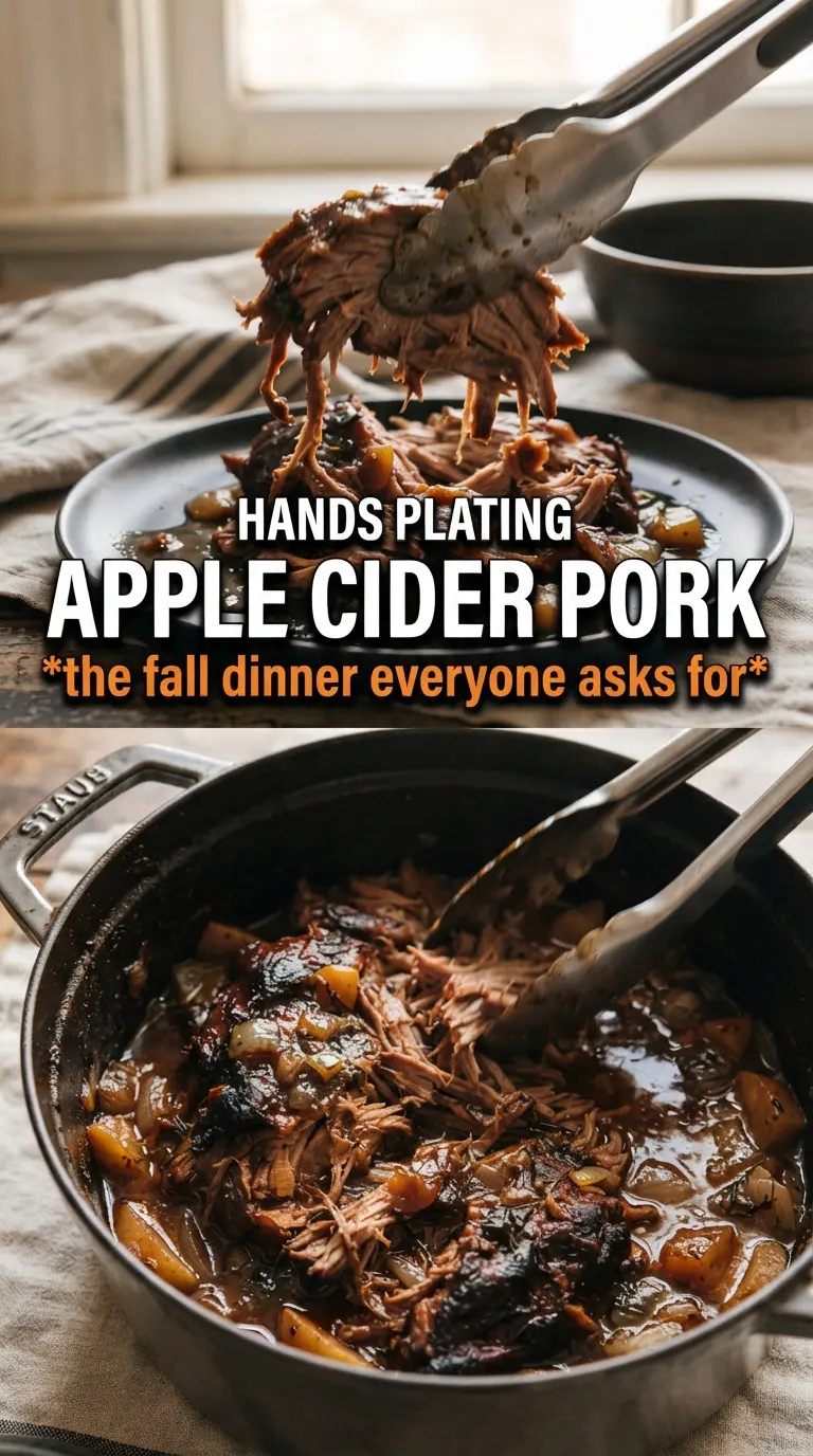 Apple Cider Braised Pork Shoulder tender apples savory braise