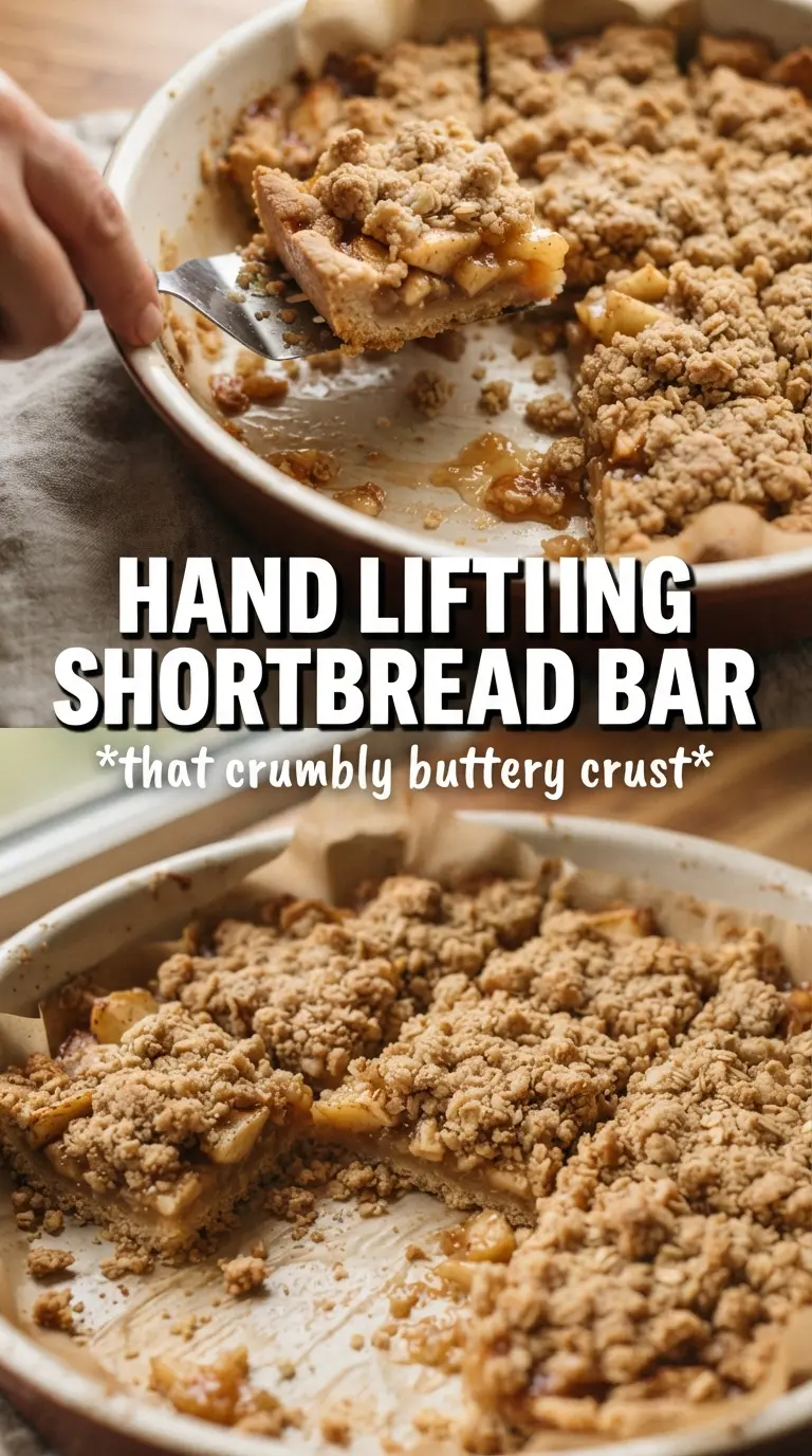Apple Crisp Shortbread Bars buttery apple crumble