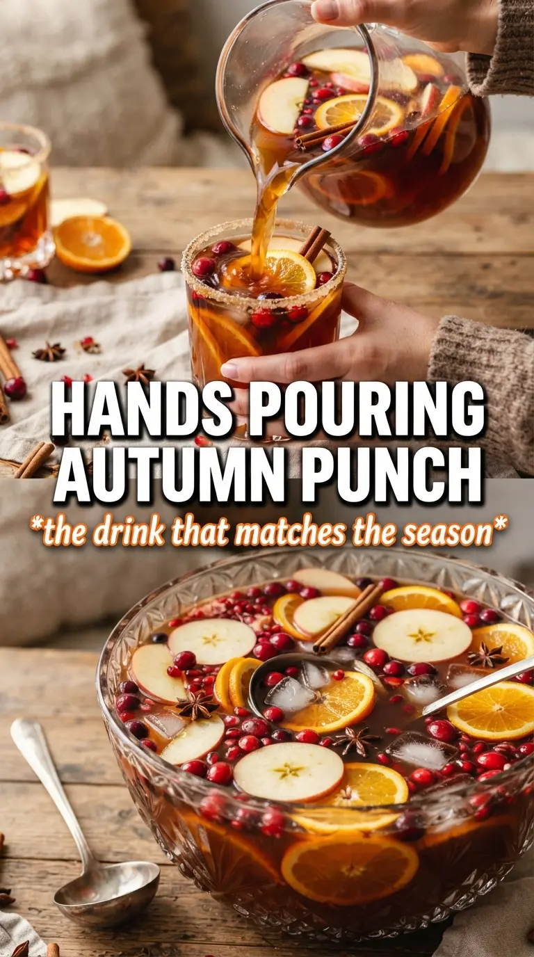 Autumn Punch amber cider cranberry rosemary